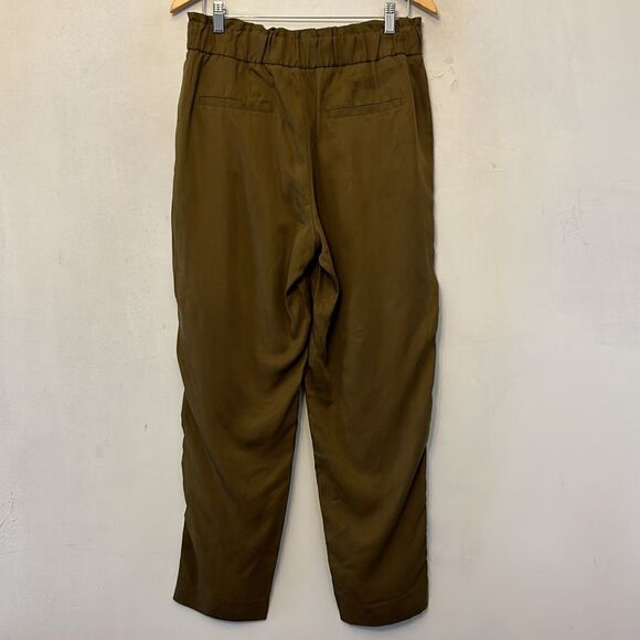 Banana Republic olive green elastic waistband pull on pants Size M EUC - Picture 4 of 8